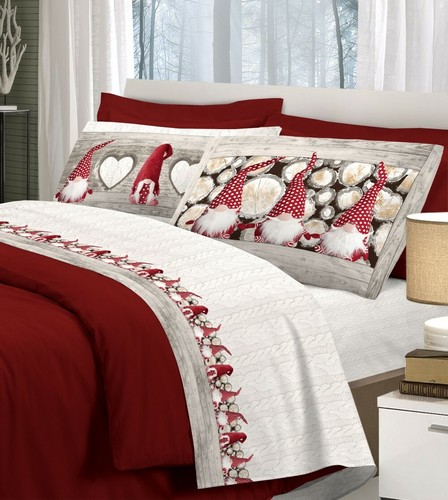 Completo letto flanella gnomi - letto,