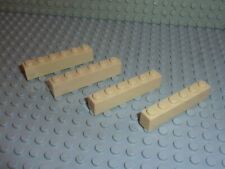 4 x LEGO Brick 1 x 6 Tan Réf.3009  Set 10211/7194/7627/10182/4757/3053/10210...