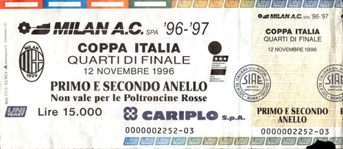 Biglietto stadio milan - milan, a.c