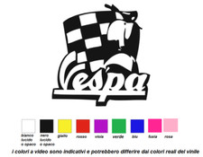 ADESIVO STICKERS AUTO MOTO CASCO MOTOCLUB MOTO CLUB logo VESPA  colore a scelta