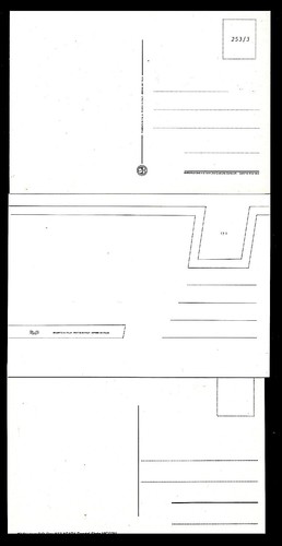 Tre cartoline formato grande - tre,