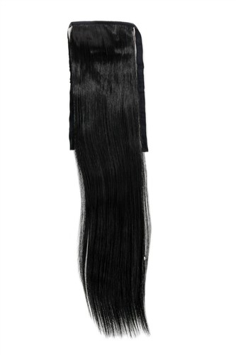 Toupet treccia nero liscio - treccia,