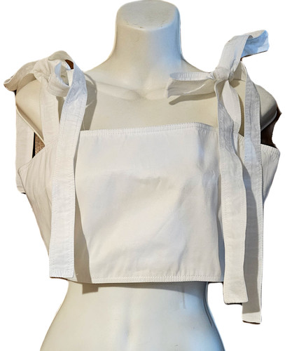 Cravatta zara bianca crop - bianca, top