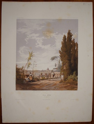 Stampa antica old - old, villa