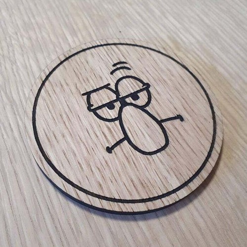 Sottobicchiere legno taglio - in,