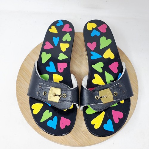Scholls sandali slide legno - dr,