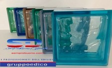 VETROMATTONE VETROMATTONI "VETRO ITALIANO" VETROCEMENTO VARI COLORI ONDULATI 19x