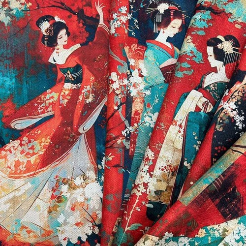 Pannello velluto geisha kimono - pannello,