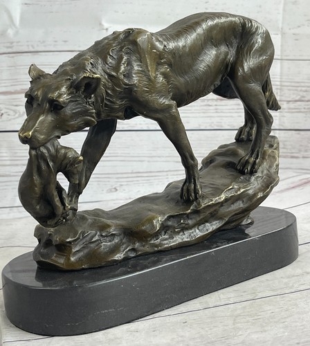 Bronzo deco lupo - deco, protezione