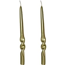 Set 2 candele oro a spirale