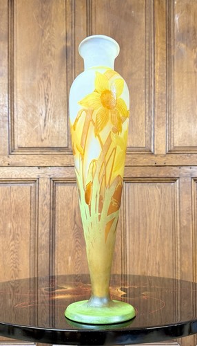 émile gallé vase cornet - -,