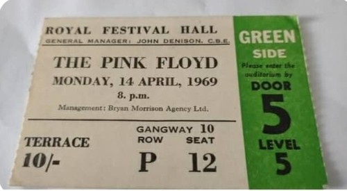 Pink floyd ticket - floyd, stub
