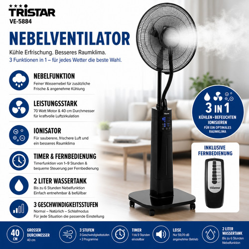 Ventilatore nebbia silenzioso - ventilatore,