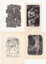 4 Exlibris Bookplate
