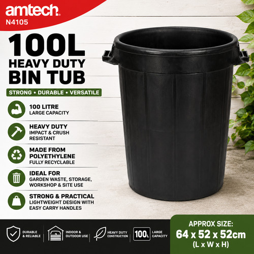 Amtech n4105 pattumiera nera - n4105,