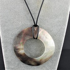 Madreperla Ciondolo Cerchio Collana Naturale Gioielli Cristalloterapia Chakra