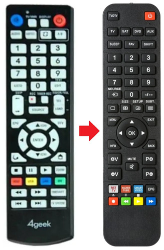 Telecomando adatto per 4geek - telecomando,