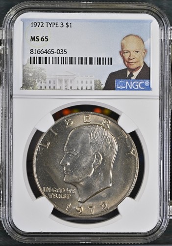 1972 eisenhower dollaro 1 - eisenhower, $1