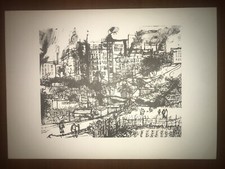 Periferia Romana 1949, Renzo Vespignani (De Luca) Riproduzione Litografia Arte