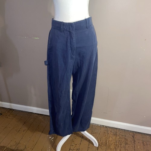 Zara pantaloni donna tela blu