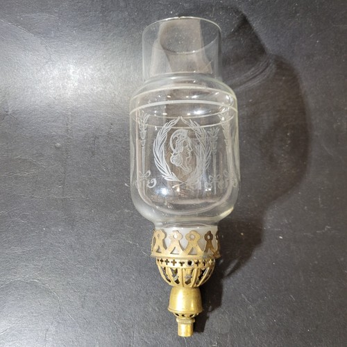Torcia gladiatore vetro inciso