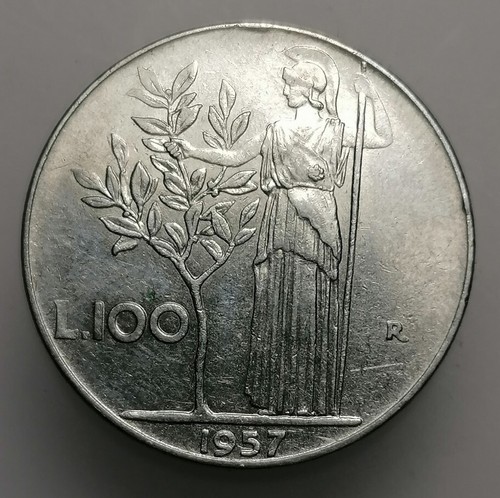 Moneta italia 100 lire - moneta,