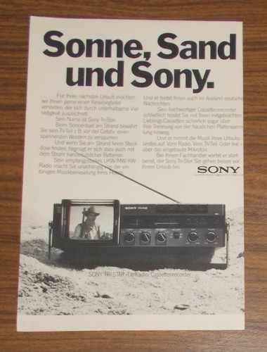 Rara pubblicità vintage - , sony