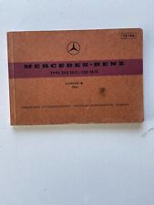 Originale 1968 Mercedes-Benz Modello 250 SL-280 Sl Pagoda Parti Catalogo B 12142