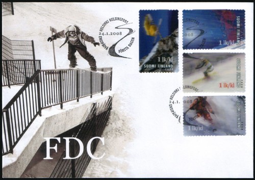 Finlandia fdc 2008 sci alpino - fdc,