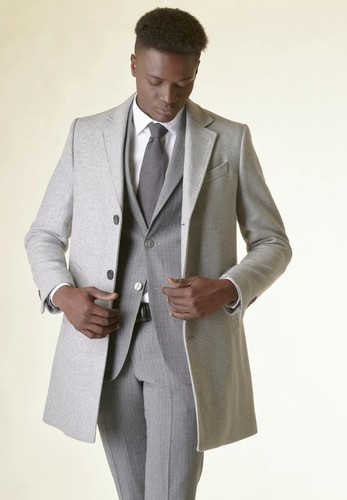 Cappotto grigio melange lana - melange, e