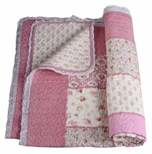 Copriletto copriletto trapuntato patchwork patchwork stile country coperta