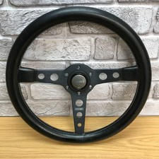 Volante originale Momo Prototipo 350mm. Ex espositore in pelle nera. 8A