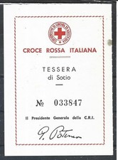 1967 TESSERA SOCIO CROCE ROSSA