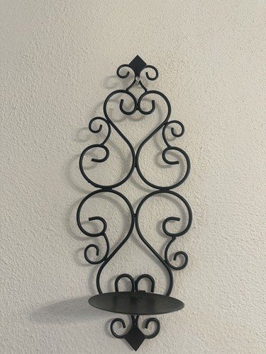 Vintage black wall candle - vintage,