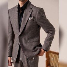 Mens Wool Suit Slim Fit