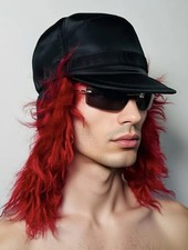 Prada Red Fur Earring Hat