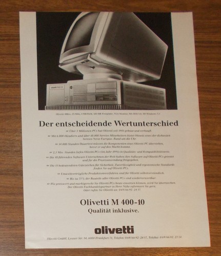 Rara pubblicità olivetti - rara,