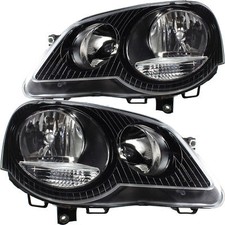 Set Di Fari Per VW Polo 9N3 Anno 05-09 Nero H7+H1 Inclusi Motori