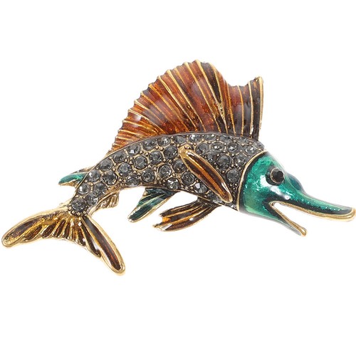 Spilla animale cristallo - , a