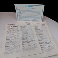 Pioneer CDJ-500II Manuale Istruzioni Uso - 15 Pagine Copertina SOLO MANUALE