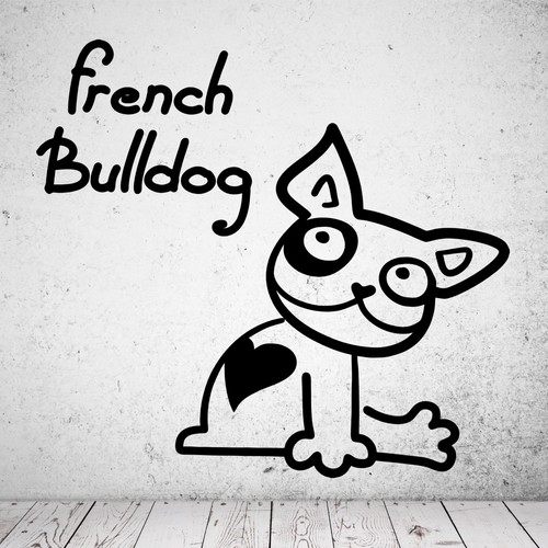 Adesivo parete bulldog - da,