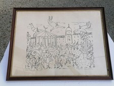 Litografia autenticata pittore Mario Cortiello anno 1971. Misura 50x 70