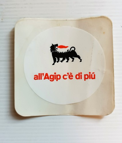 Adesivo agip all - adesivo, all'agip