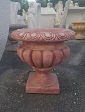 VASO CALICE ORCIO FIORIERA PER PIANTE DA GIARDINO ESTERNO IN CEMENTO MARMO H38CM