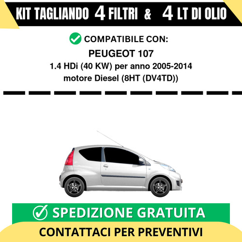 Tagliando per peugeot 107 - 107, 1.4