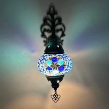 Applique da Parete in Mosaico Stile Tiffany – Lampada Artigianale Turca in Vet