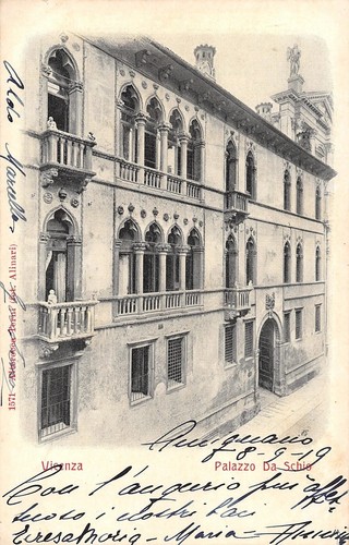 953 cartolina vicenza palazzo - cartolina,
