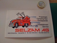 ADESIVO VINTAGE STICKER kleber ESSO PROPANGAS CAMPING GAZ GASAPPARATE SELZAM AG 
