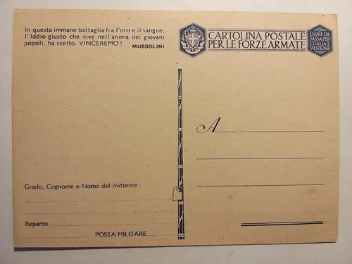 Cartolina postale per forze - postale,
