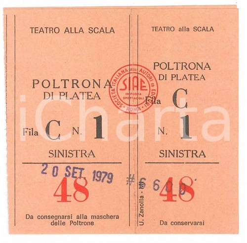 1979 milano teatro alla scala - milano,